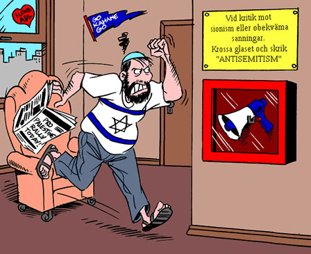 Vid kritik mot sionism, skrik "Antisemitism"